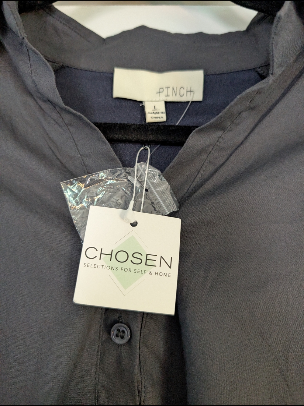 Pinch Charcoal Balloon-Sleeve Blouse - Picture 4 of 5